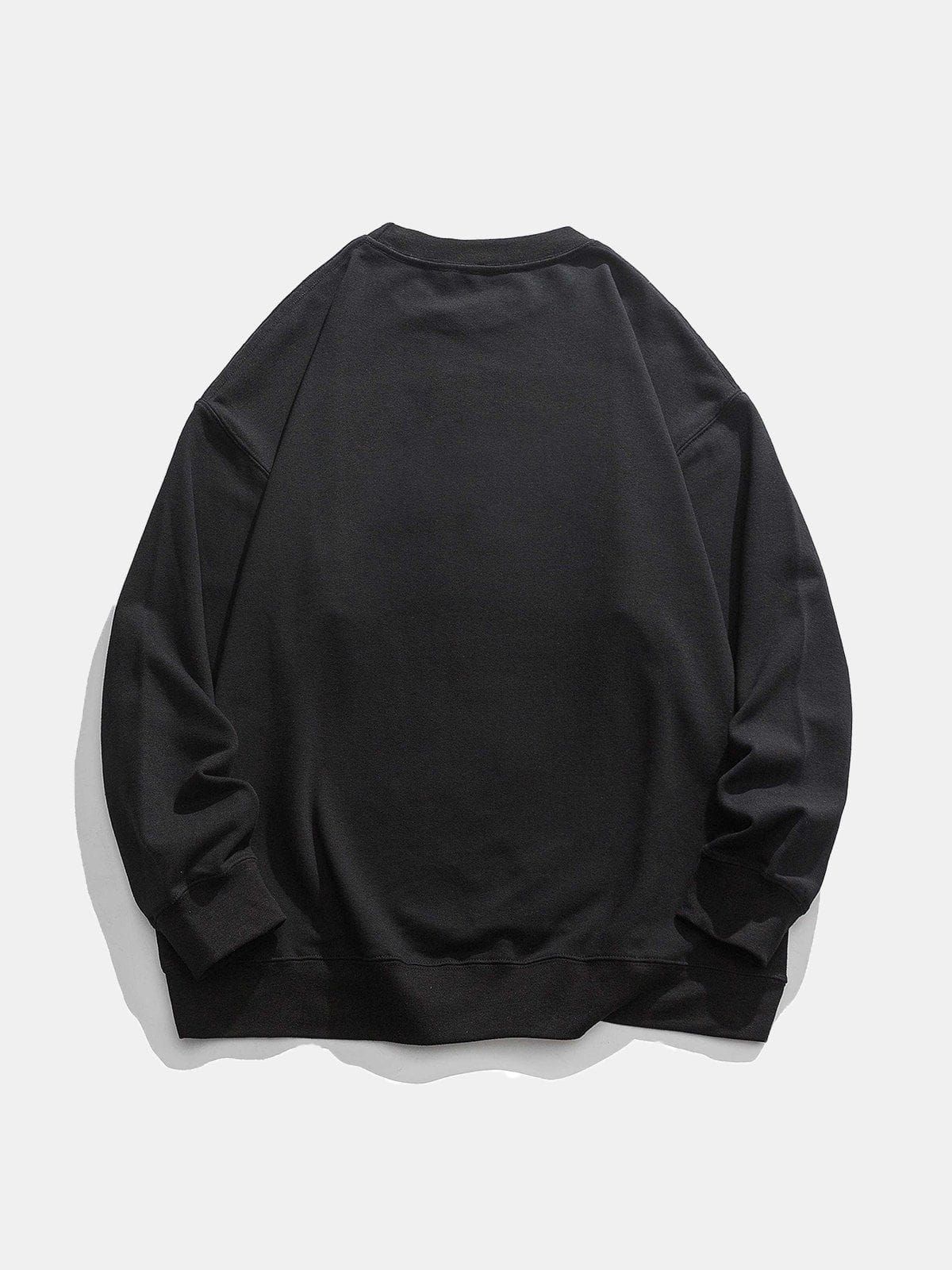 Aelfric Eden Letter Melt Embroidery Sweatshirt sold by Aelfric Eden product image thumbnail 2