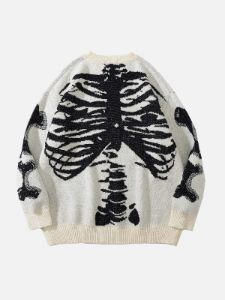 AEL Skeleton Pattern Knit Sweater sold by Aelfric Eden