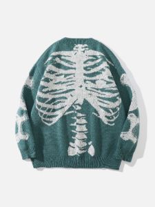 AEL Skeleton Pattern Knit Sweater sold by Aelfric Eden