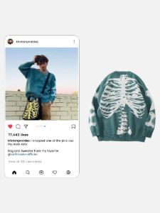AEL Skeleton Pattern Knit Sweater sold by Aelfric Eden