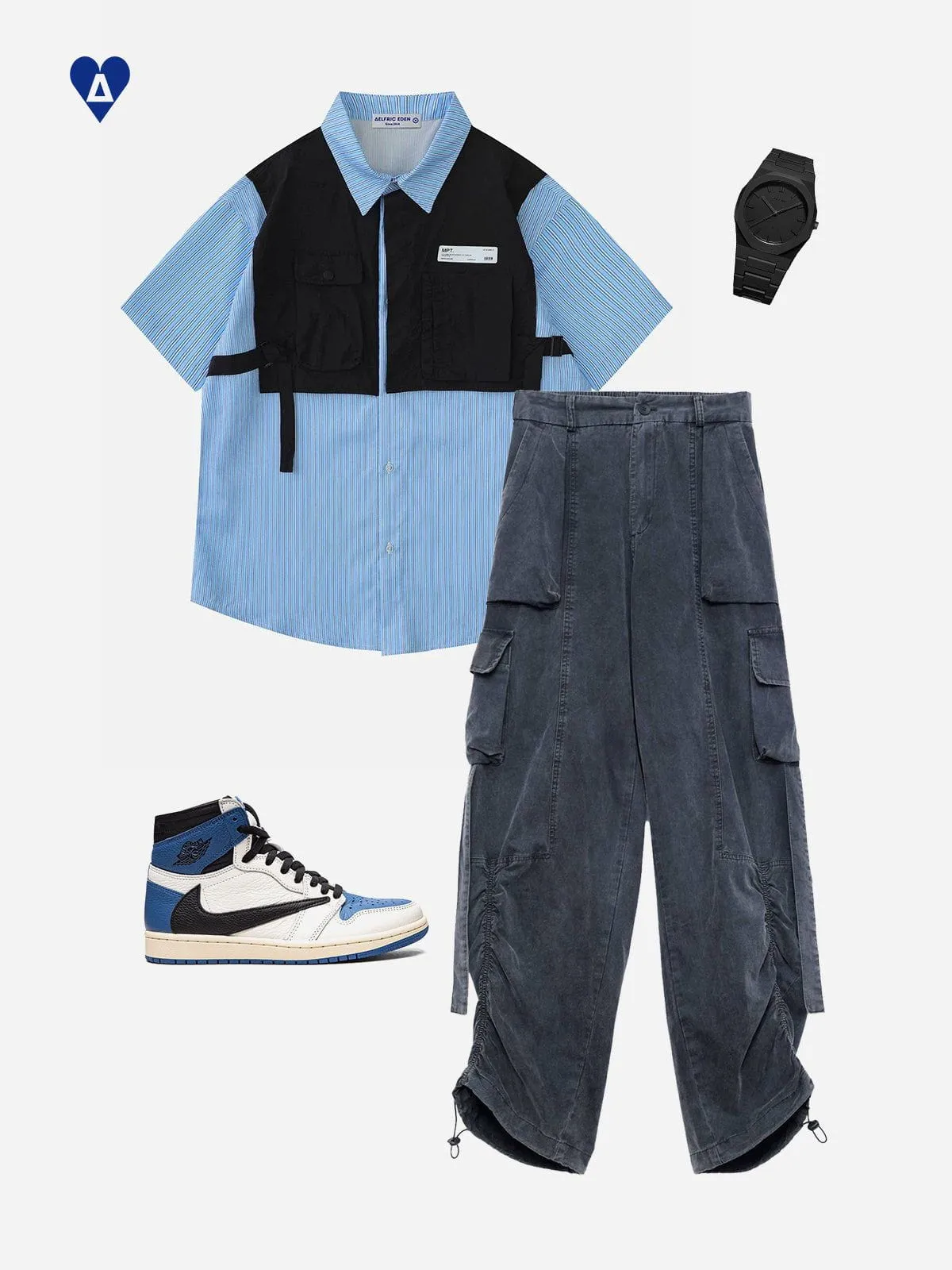 Aelfric Eden Drawstring Wrinkle Cargo Pants sold by Aelfric Eden product image thumbnail 3