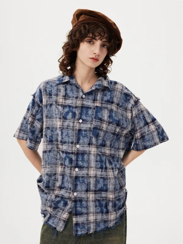 Aelfric Eden Tie Dye Plaid Shirt sold by Aelfric Eden