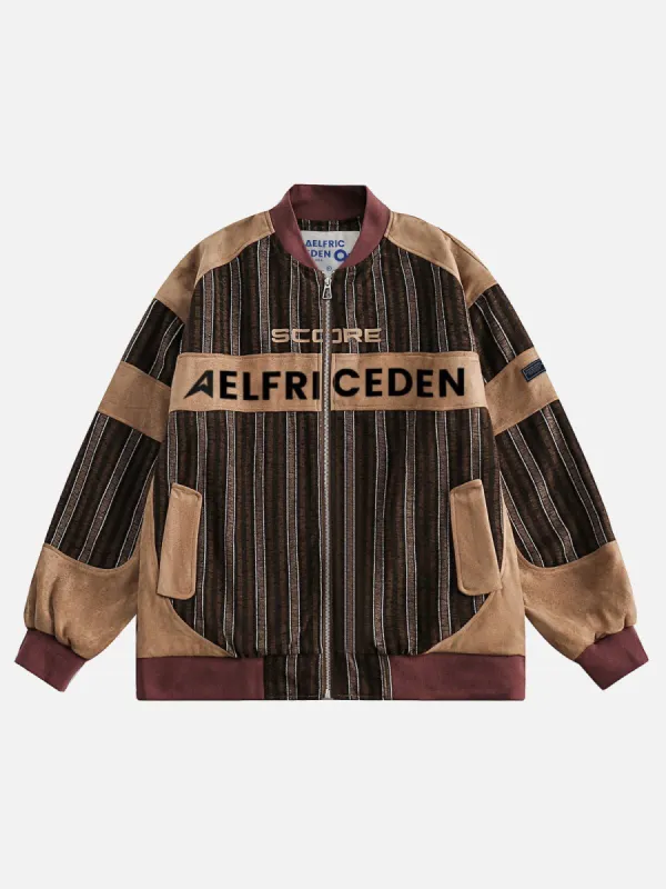 Aelfric Eden Stripe Patchwork Zip-Up Jacket sold by Aelfric Eden