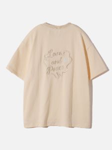 Aelfric Eden Love & Peace Letter Embroidery Tee sold by Aelfric Eden