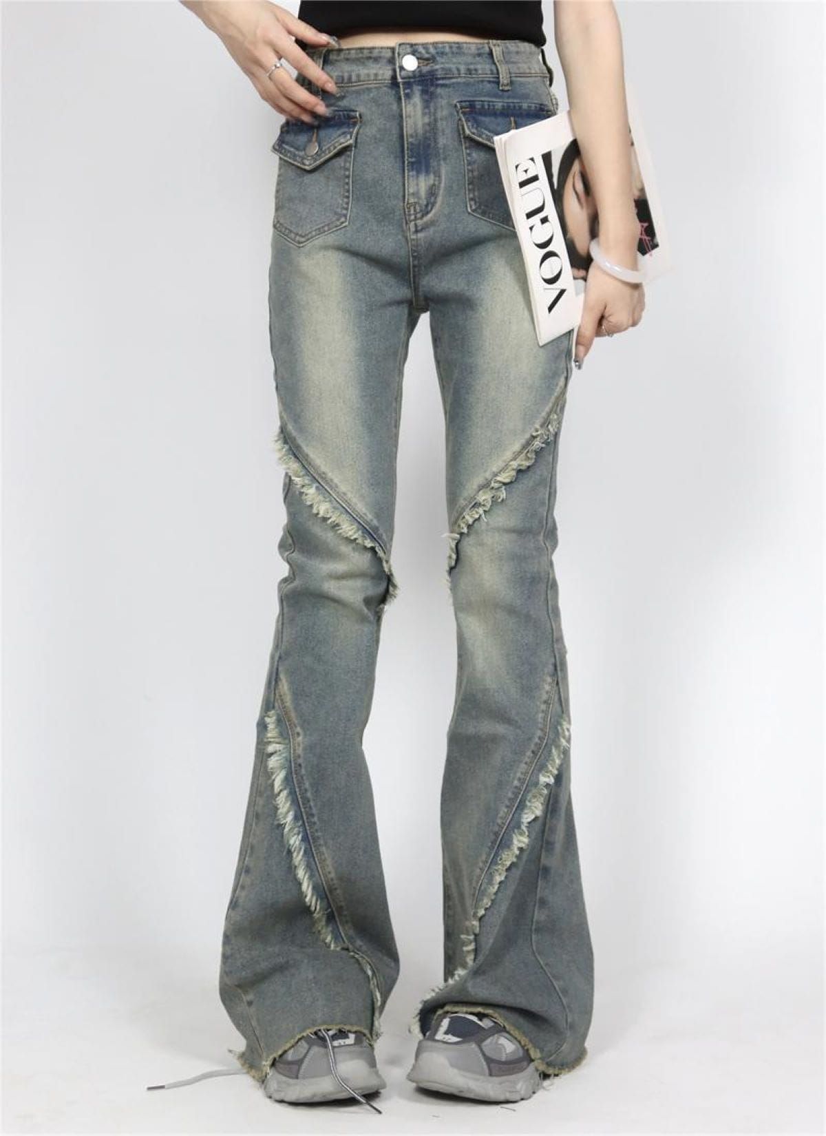 Vintage Raw Flared Jeans sold by Aelfric Eden