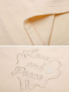 Aelfric Eden Love & Peace Letter Embroidery Tee sold by Aelfric Eden
