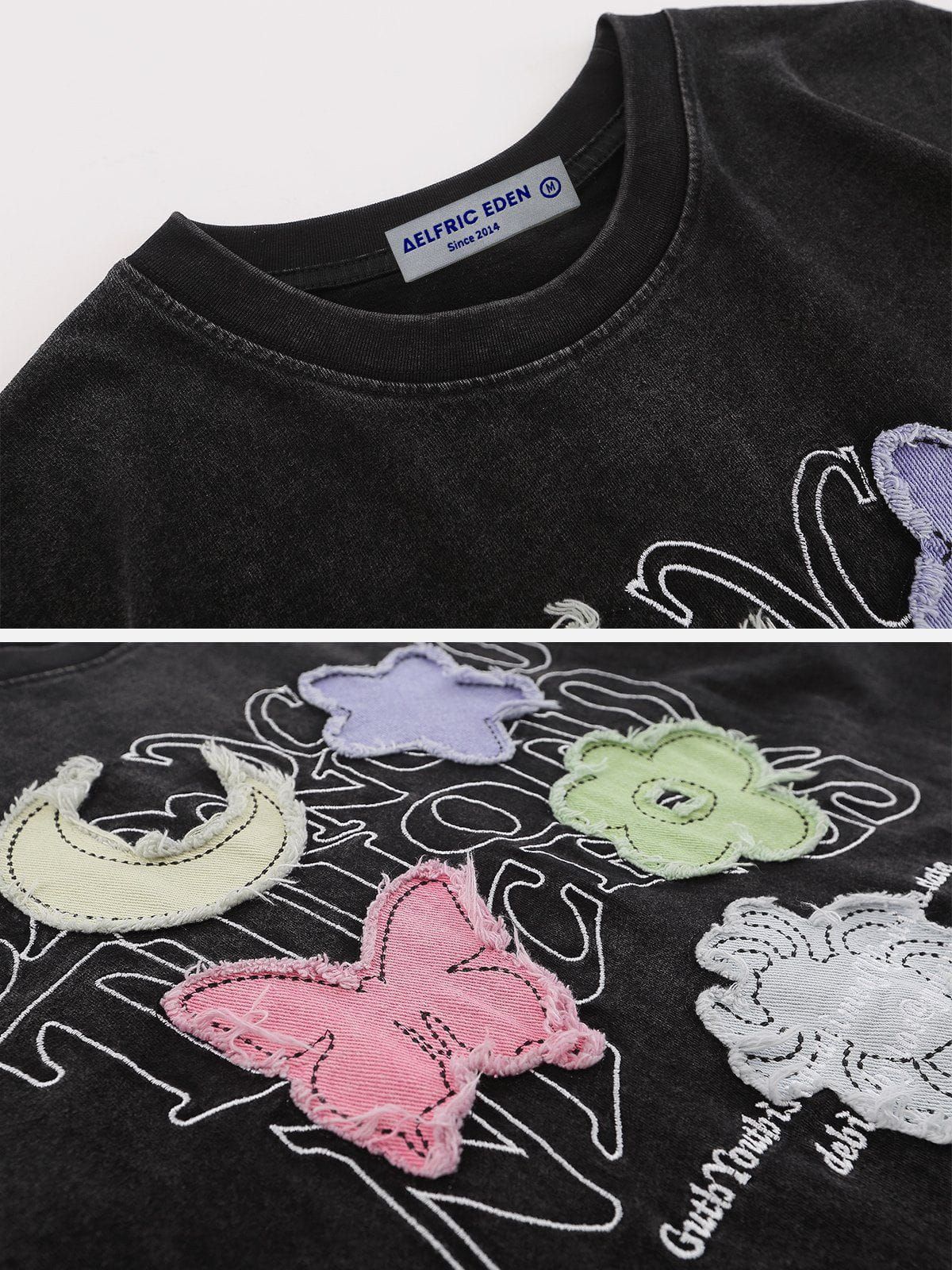 Aelfric Eden Washed Applique Embroidery Tee sold by Aelfric Eden product image thumbnail 4