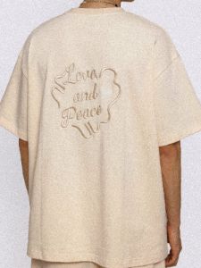 Aelfric Eden Love & Peace Letter Embroidery Tee sold by Aelfric Eden