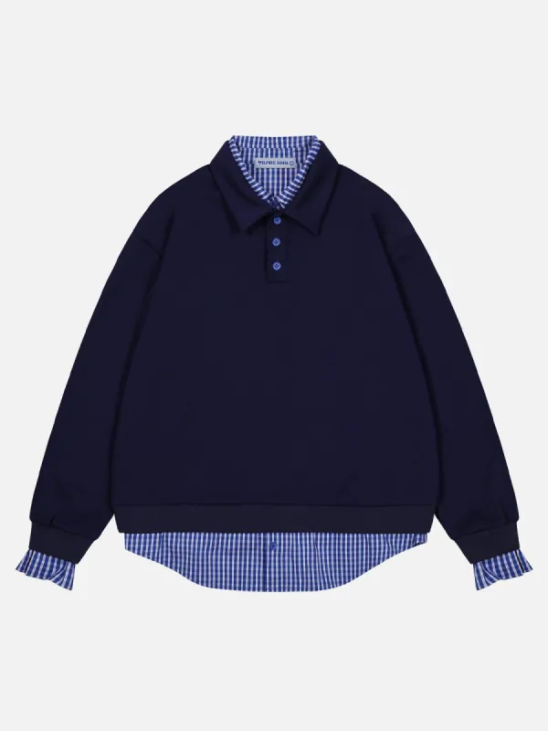 Aelfric Eden Plaid Patchwork Sweatshirt sold by Aelfric Eden