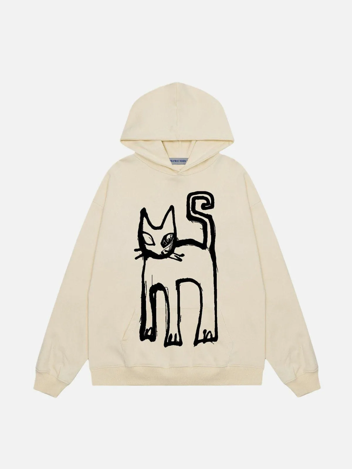 Aelfric Eden Cute Cat Print Hoodie sold by Aelfric Eden