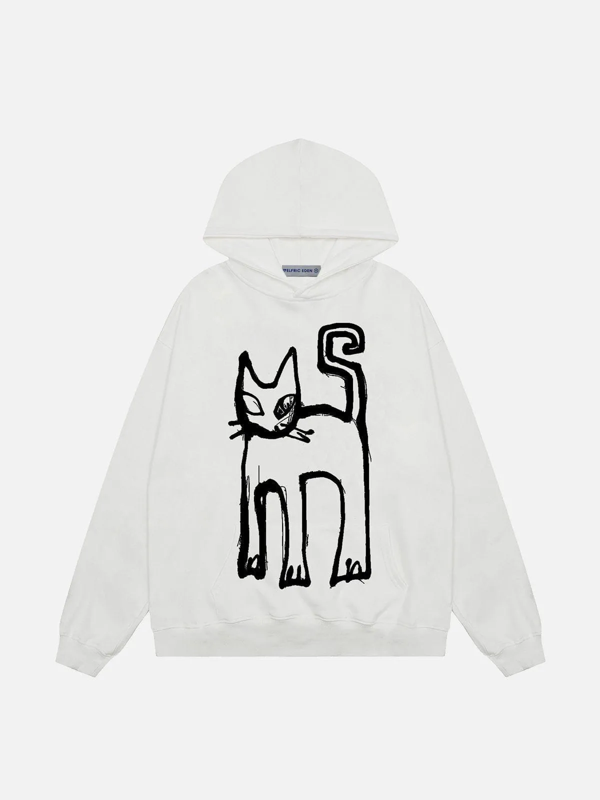 Aelfric Eden Cute Cat Print Hoodie sold by Aelfric Eden product image thumbnail 3
