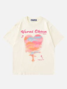 Aelfric Eden Dip Dye Heart Print Tee sold by Aelfric Eden