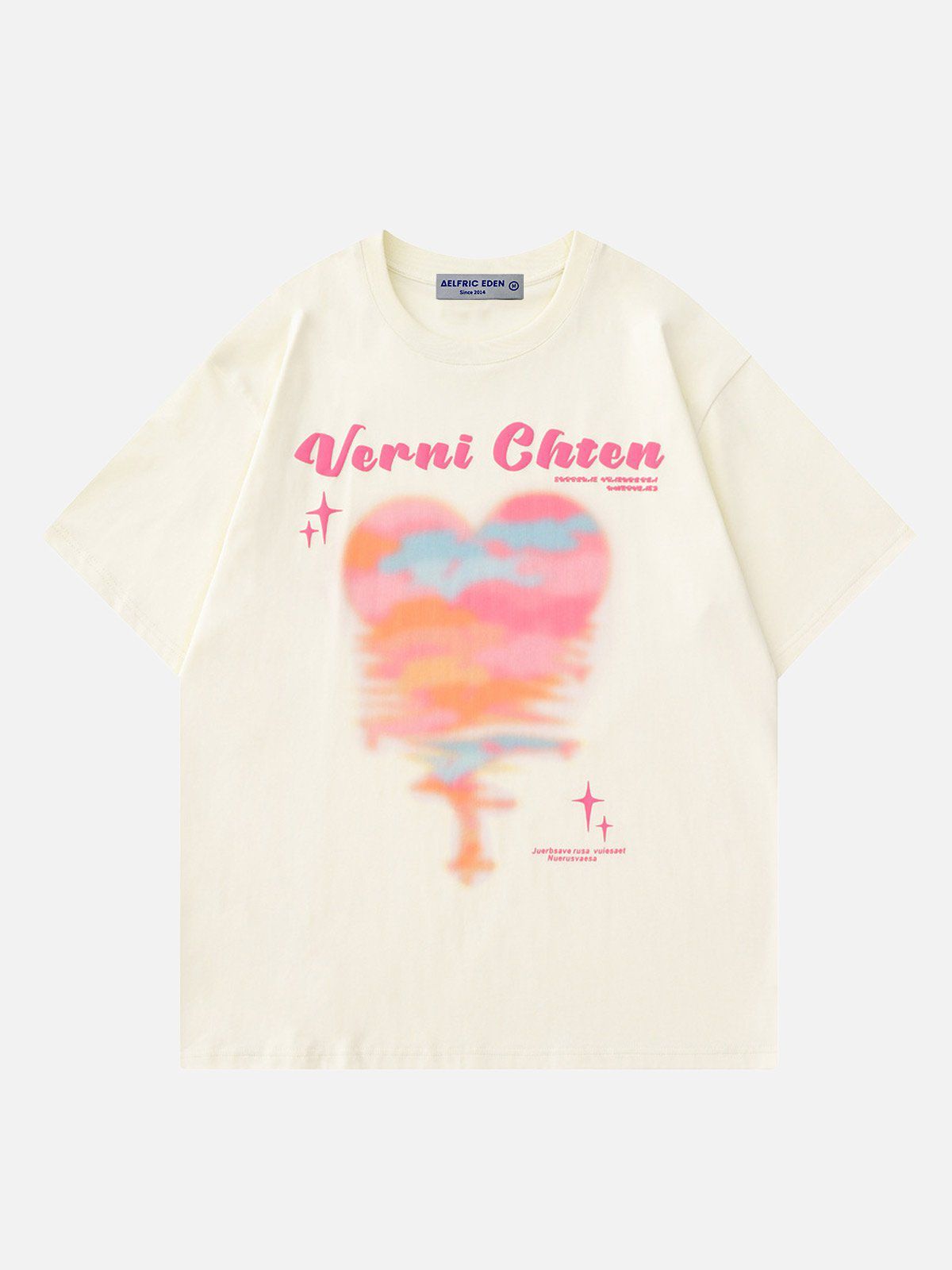 Aelfric Eden Dip Dye Heart Print Tee sold by Aelfric Eden