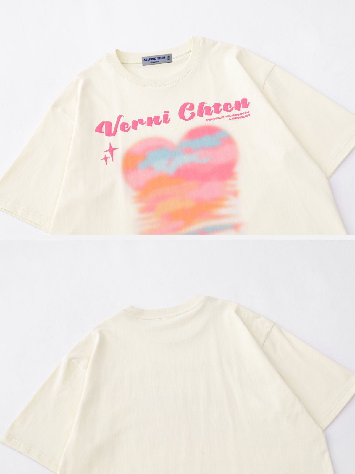 Aelfric Eden Dip Dye Heart Print Tee sold by Aelfric Eden product image thumbnail 3