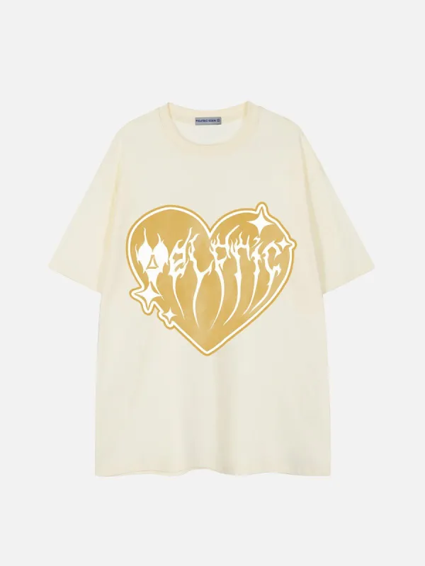 Aelfric Eden Star Heart Print Tee sold by Aelfric Eden