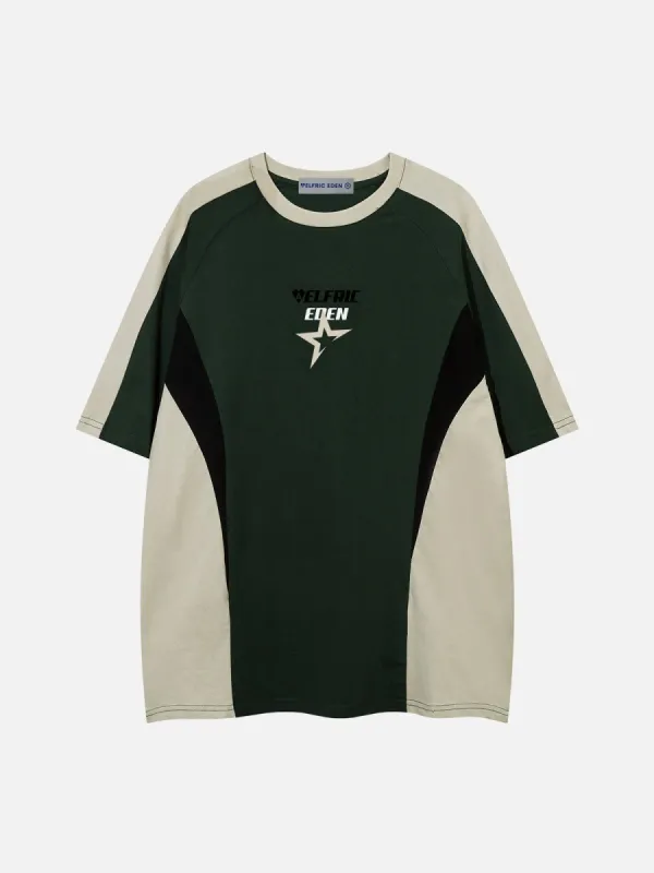 Tシャツ・カットソー Aelfric Eden Contrast Color Speedway Tee Aelfric Eden Color Block Speedway Tee – Aelfric eden
