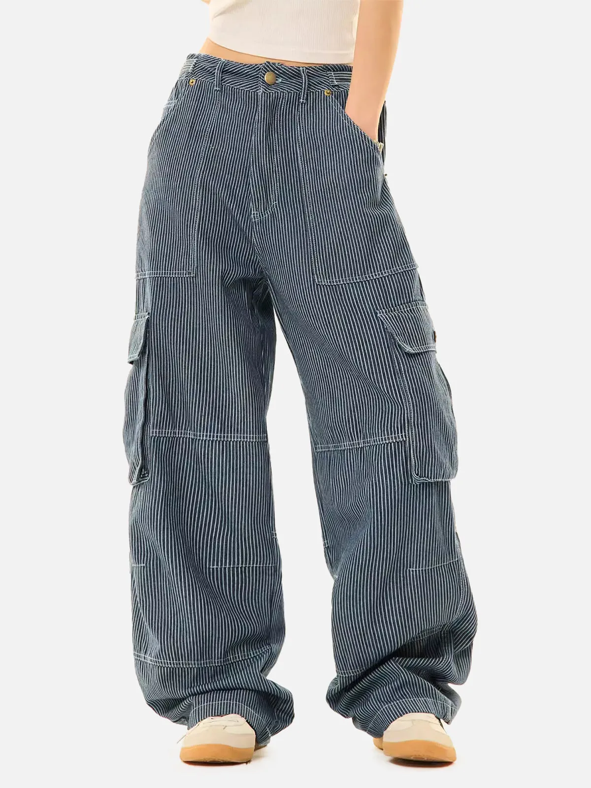 Aelfric Eden Stripe Multi Pocket Cargo Pants sold by Aelfric Eden