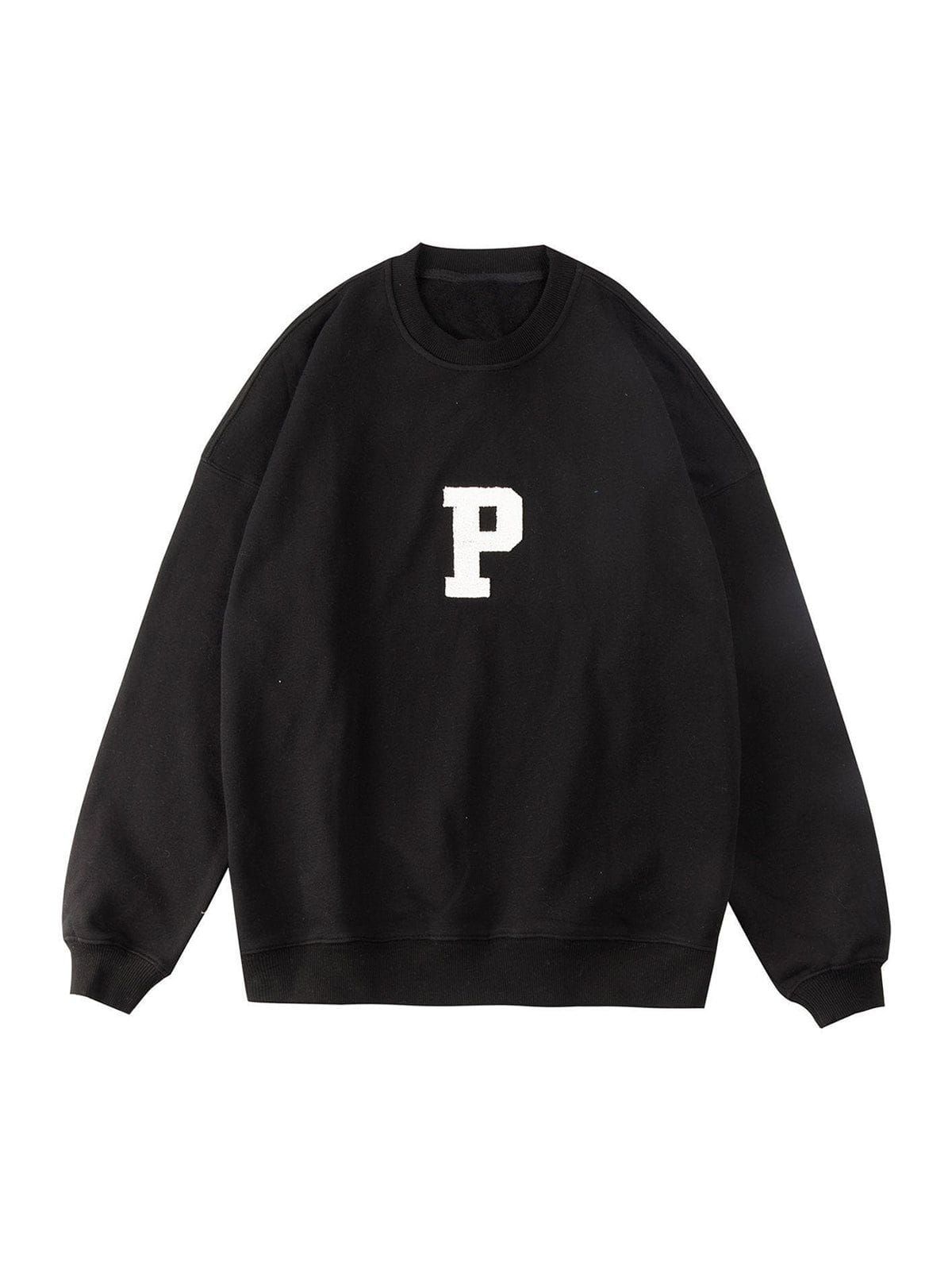 Aelfric Eden Minimalist Letter Flocking Sweatshirt sold by Aelfric Eden