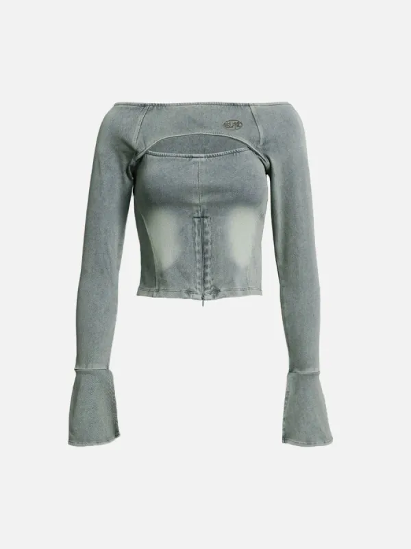 Cut-Out Washed Long Sleeve sold by Aelfric Eden