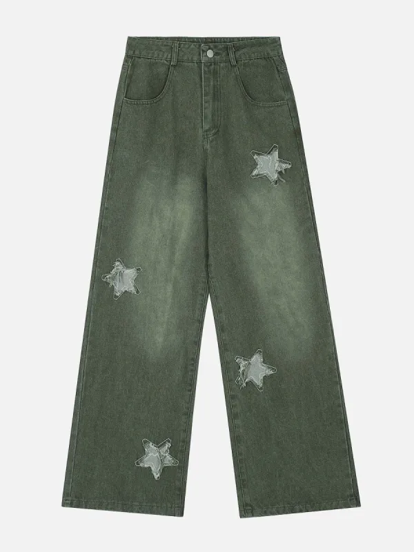 Aelfric Eden Applique Embroidery Star Jeans made by Aelfric Eden