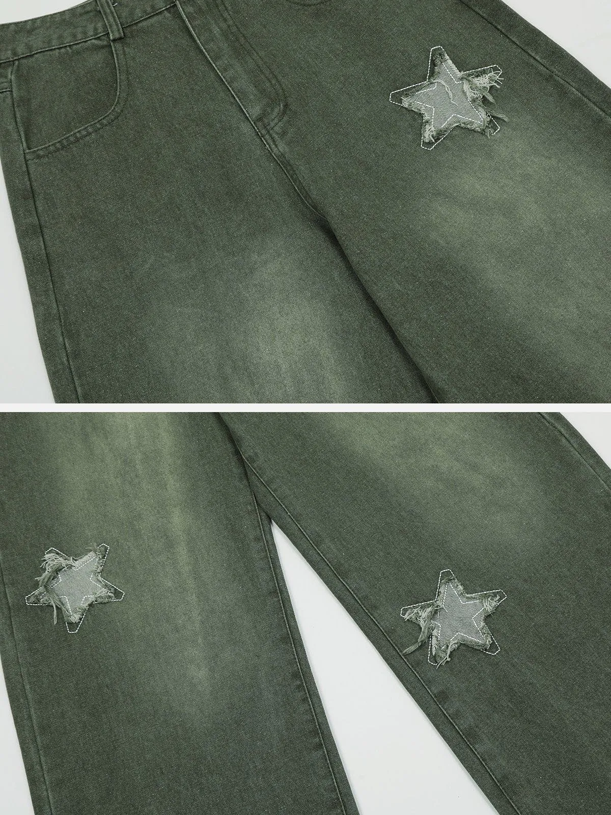 Aelfric Eden Applique Embroidery Star Jeans sold by Aelfric Eden product image thumbnail 4