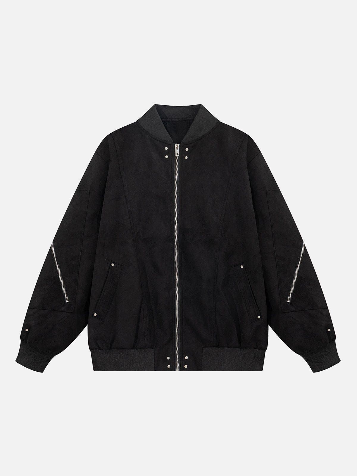 Multi-Zip Suede Bomber Jacket sold by Aelfric Eden product image thumbnail 3
