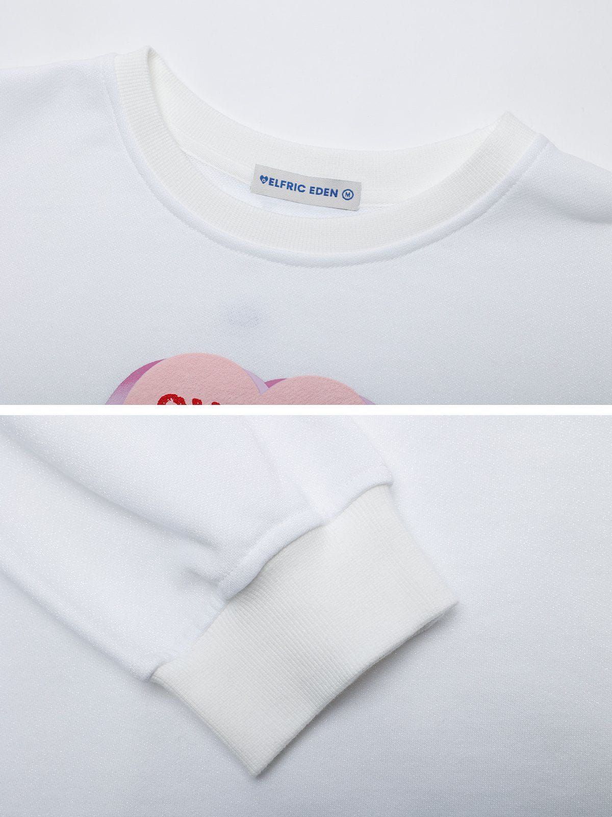 Aelfric Eden Heart Print Sweatshirt sold by Aelfric Eden product image thumbnail 4