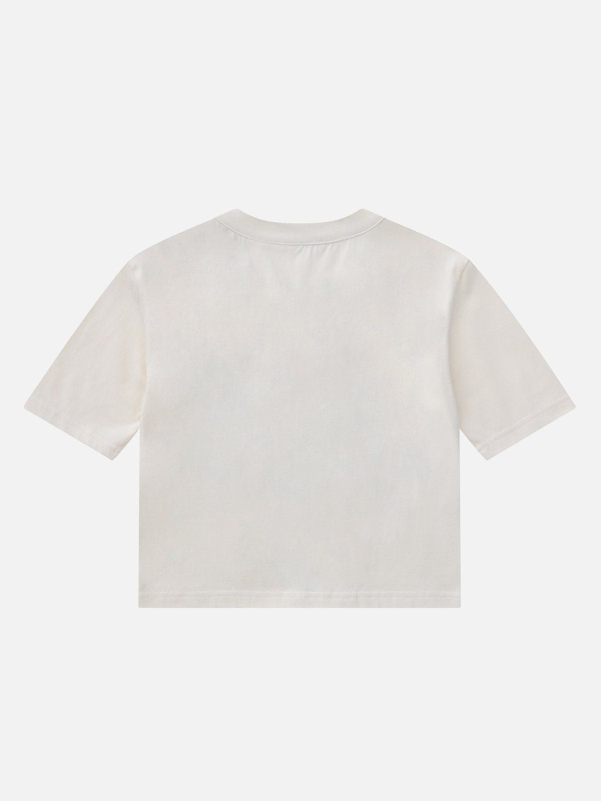 Washed Distressed Letter Print Tee sold by Aelfric Eden product image thumbnail 4