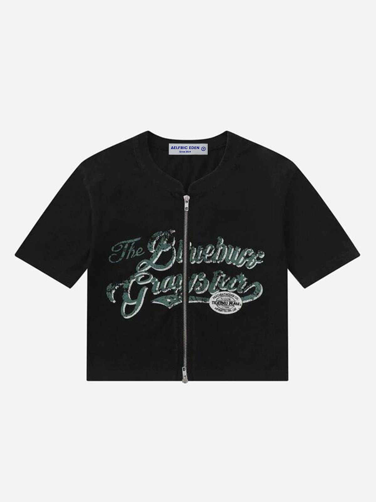 Washed Distressed Letter Print Tee sold by Aelfric Eden product image thumbnail 5