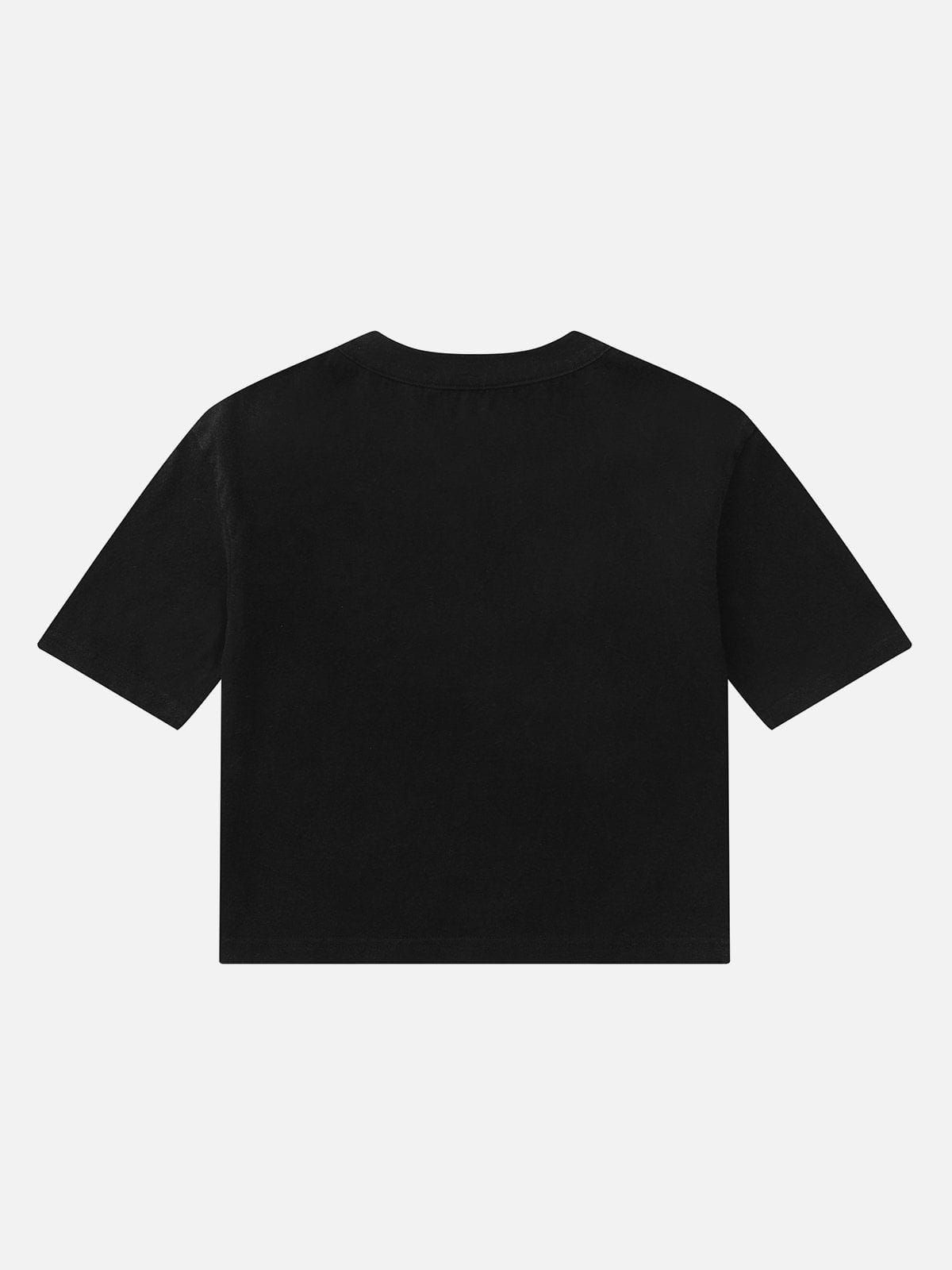 Washed Distressed Letter Print Tee sold by Aelfric Eden product image thumbnail 6