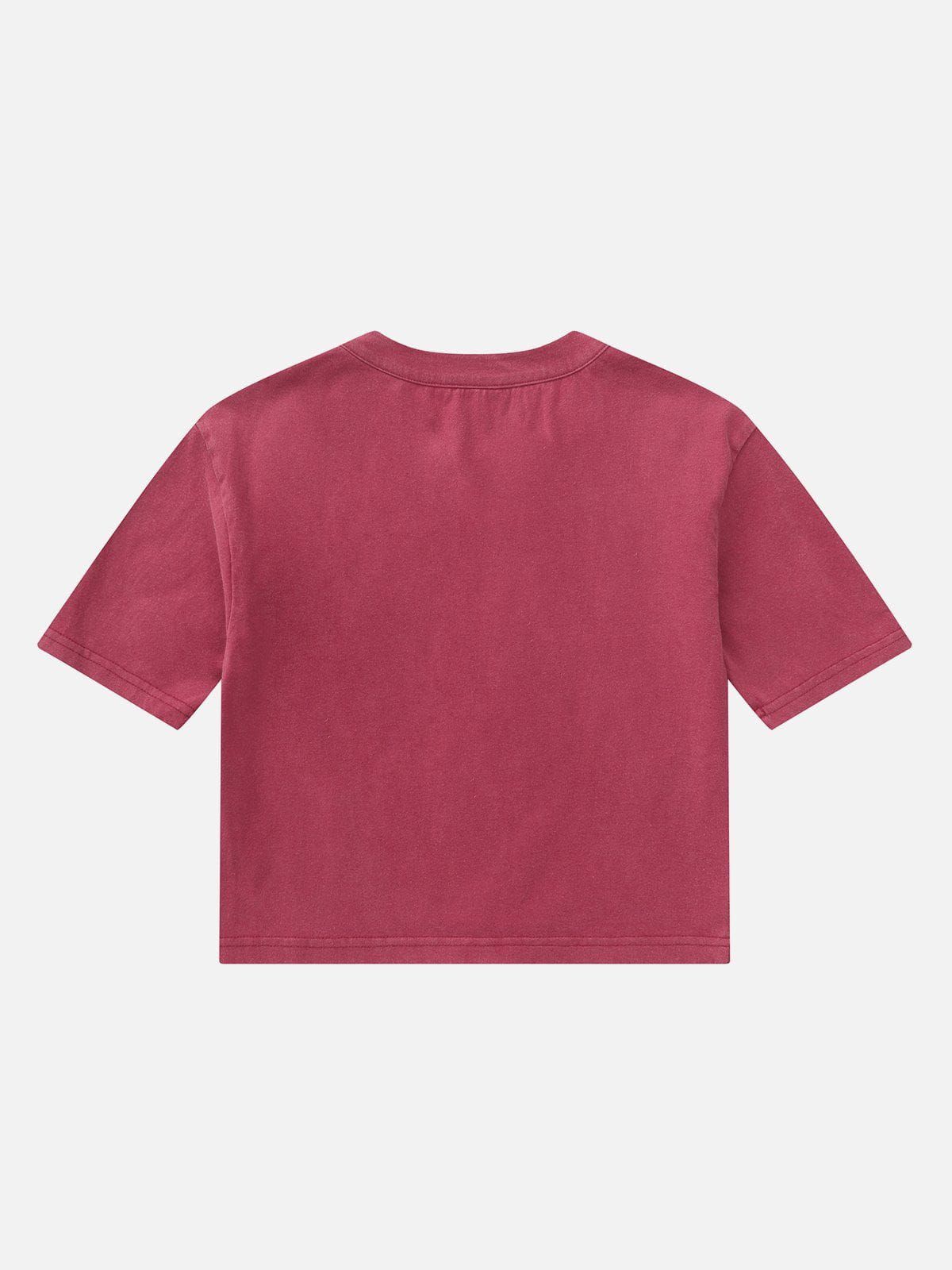 Washed Distressed Letter Print Tee sold by Aelfric Eden product image thumbnail 2