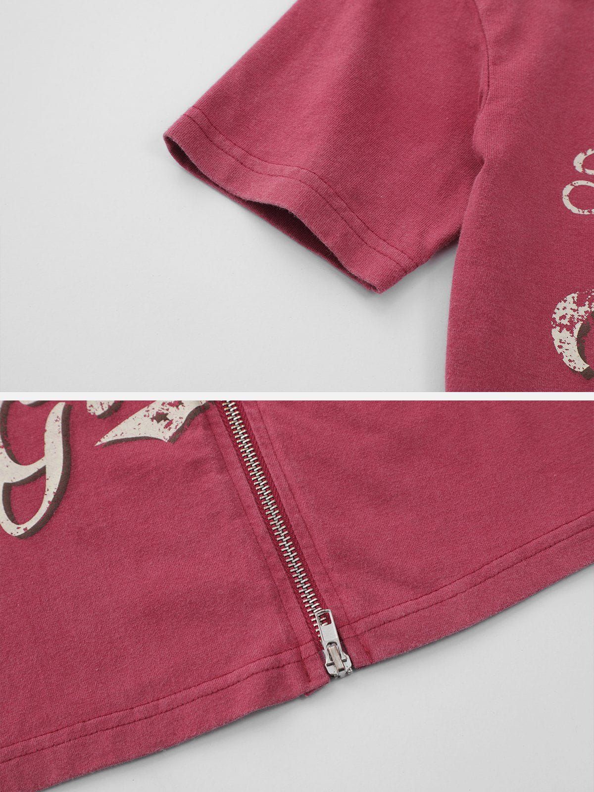 Washed Distressed Letter Print Tee sold by Aelfric Eden product image thumbnail 8