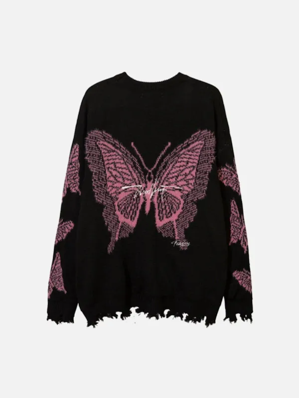 Aelfric Eden Cut Hem Butterfly Knit Sweater sold by Aelfric Eden