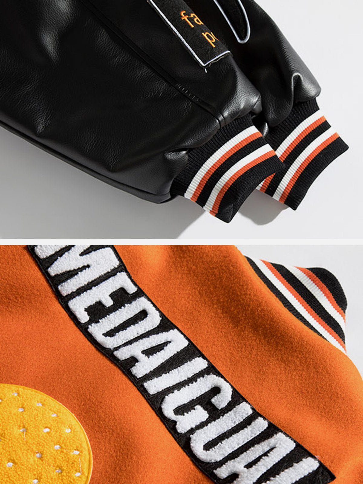 Aelfric Eden Flocking Hamburger Varsity Jacket sold by Aelfric Eden product image thumbnail 7