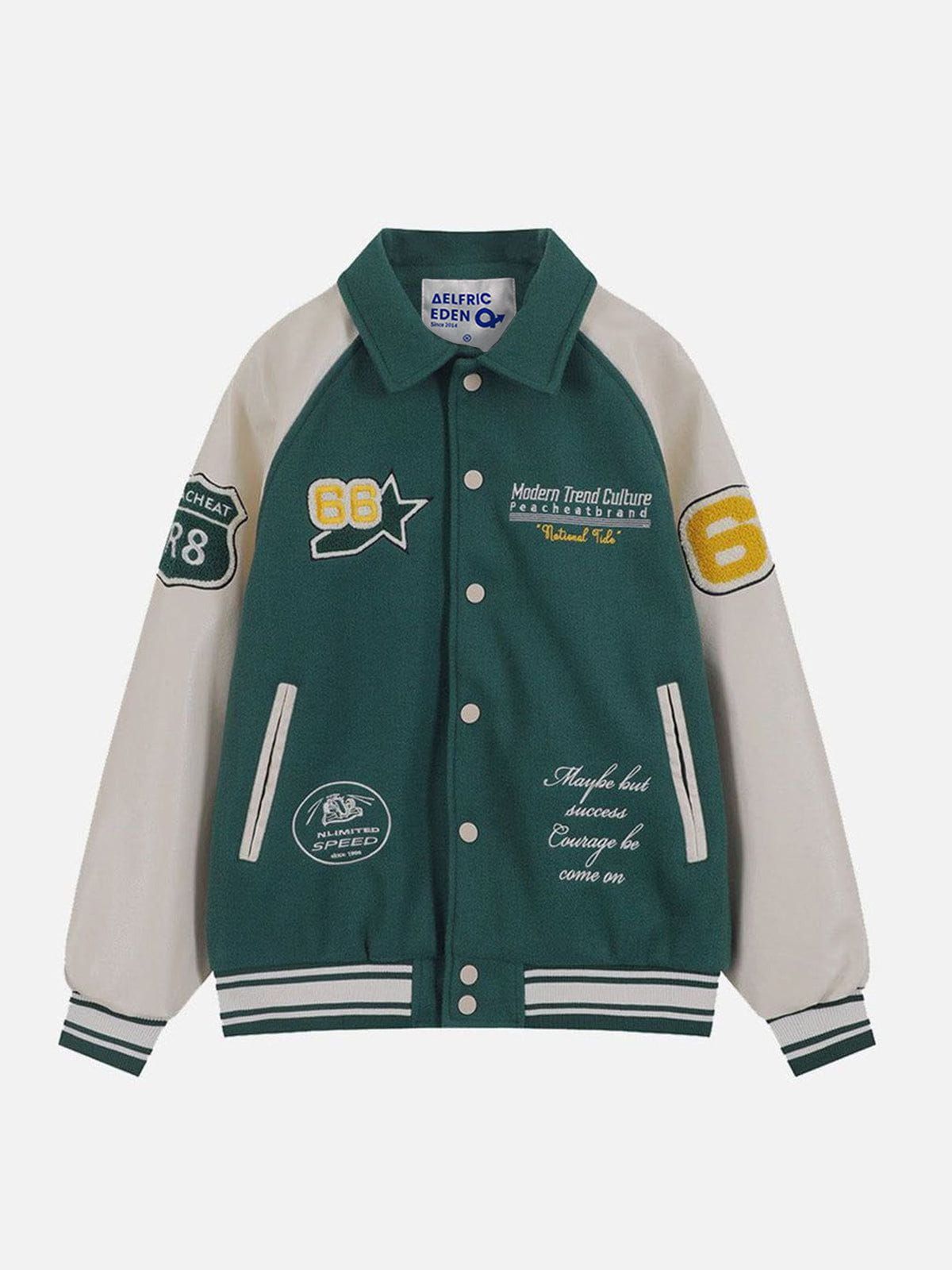 Aelfric Eden Star Embroidery Varsity Jacket sold by Aelfric Eden