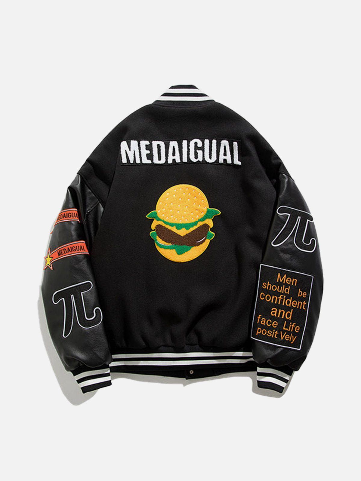 Aelfric Eden Flocking Hamburger Varsity Jacket sold by Aelfric Eden product image thumbnail 4
