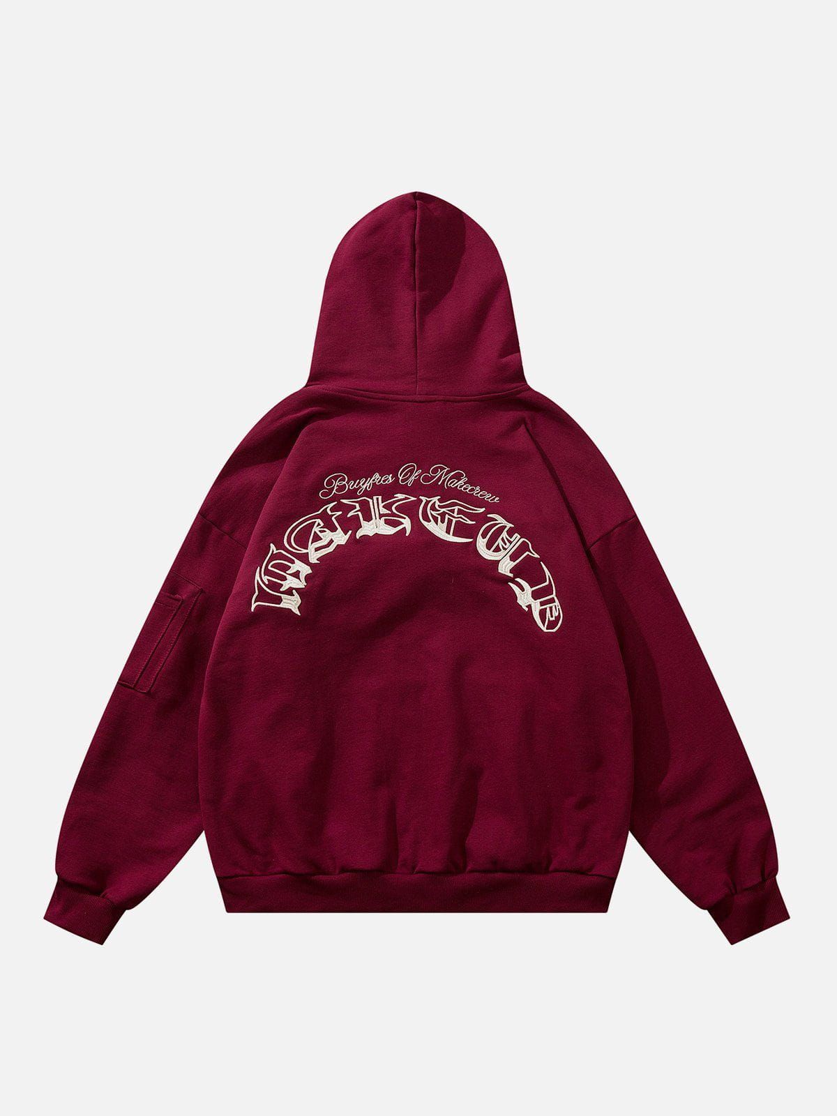 Aelfric Eden Deconstructed Patchwork Embroidery Hoodie sold by Aelfric Eden product image thumbnail 2