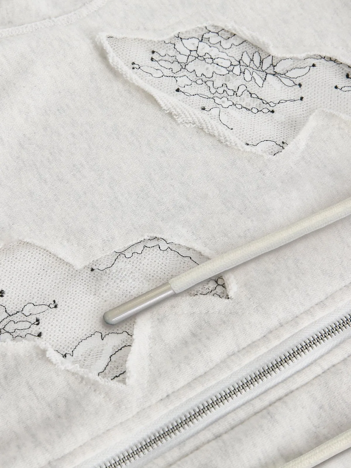 Aelfric Eden Flower Lace Zip Up Hoodie sold by Aelfric Eden product image thumbnail 4