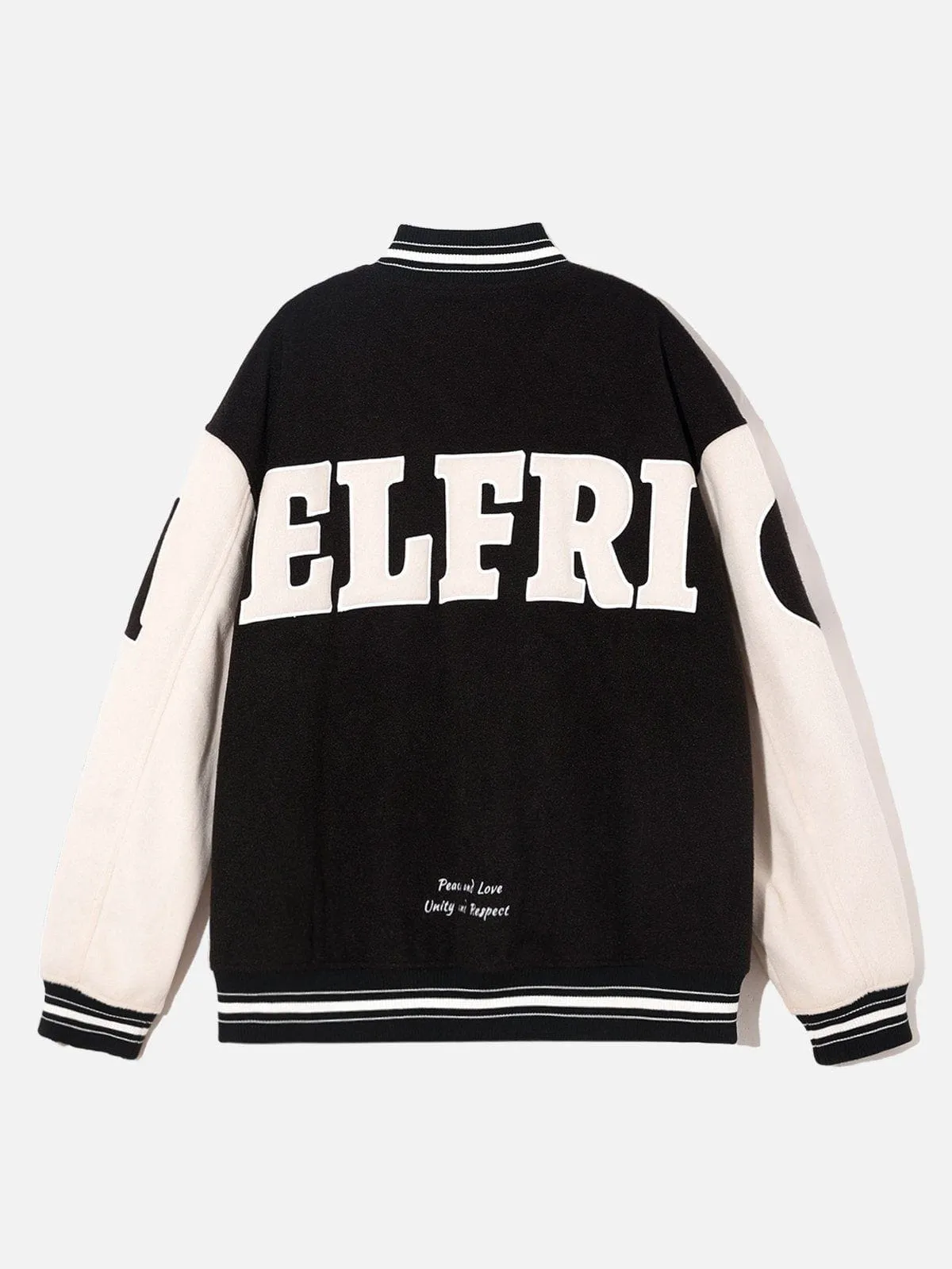 City Of Love No War Basic Varsity Jacket sold by Aelfric Eden product image thumbnail 4