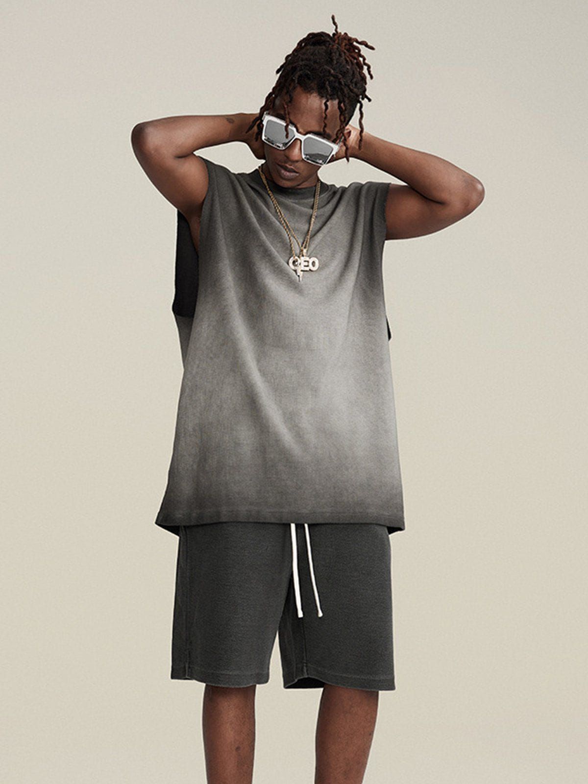 Aelfric Eden Washed Tie Dye Gradient Vest sold by Aelfric Eden product image thumbnail 2