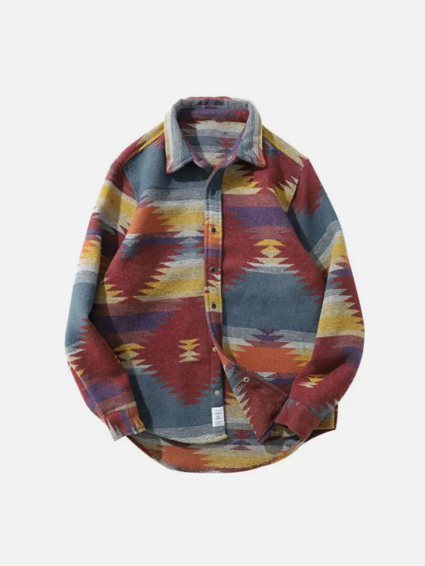 Aelfric Eden Tie Dye Plaid Long Sleeve Shirt sold by Aelfric Eden