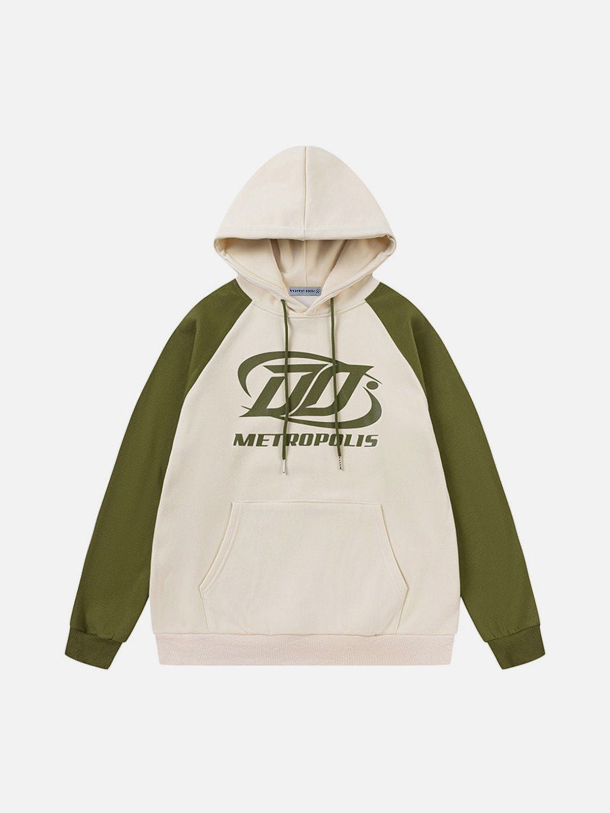 Aelfric Eden Color Blocking Print Hoodie sold by Aelfric Eden