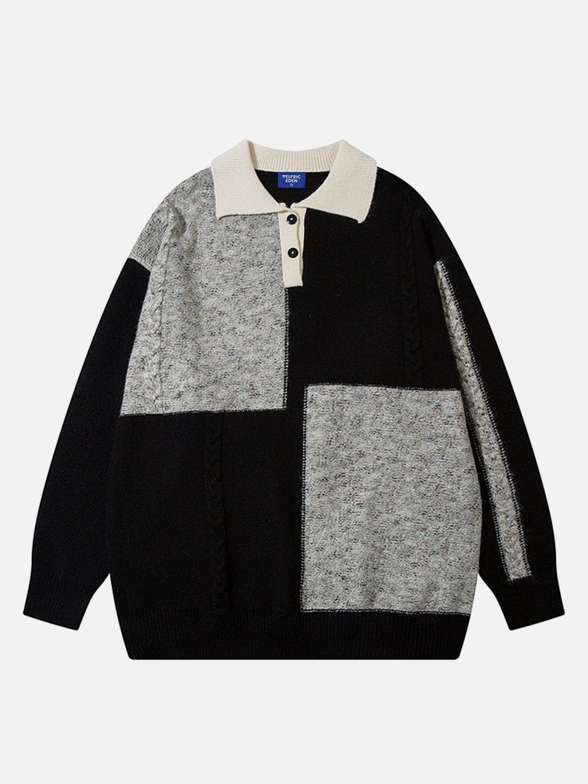 Aelfric Eden Color Blocking Polo Collar Sweater sold by Aelfric Eden product image thumbnail 2