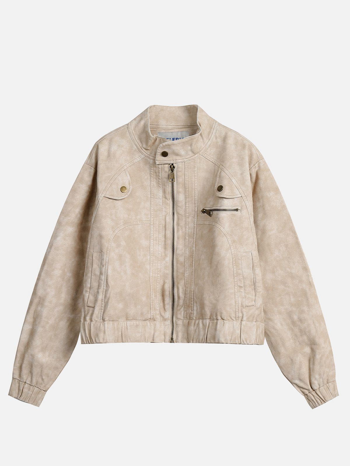 Washed Faux Leather Racing Jacket sold by Aelfric Eden product image thumbnail 3