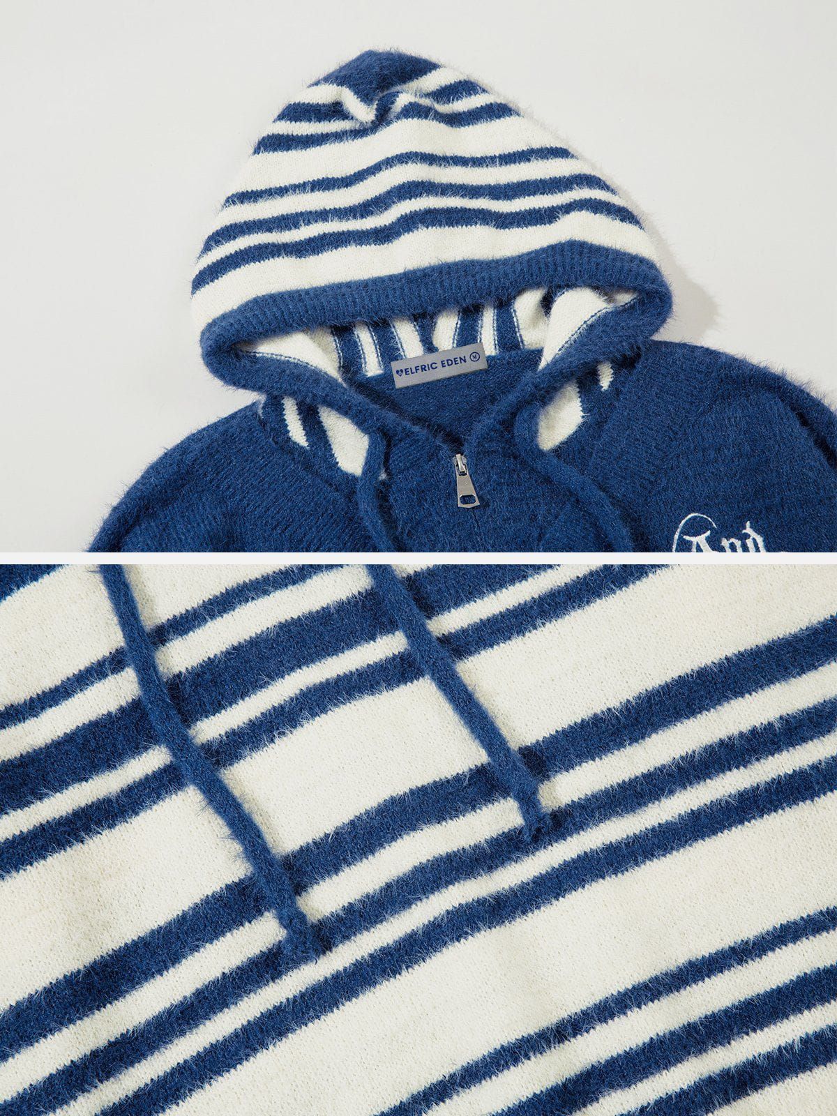 Aelfric Eden Vintage Stripe Knit Hoodie sold by Aelfric Eden product image thumbnail 4