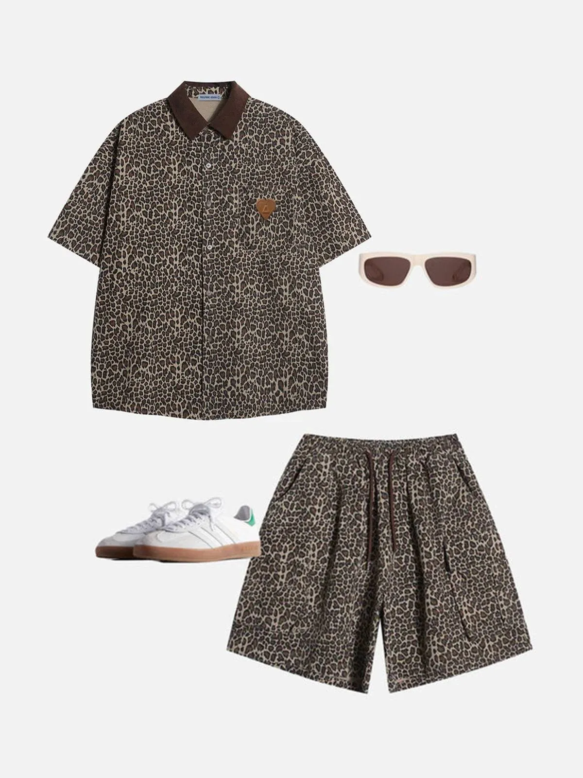 【Aelfric Eden】Drawstring Leopard Print Shorts Aelfric Eden Drawstring Leopard Print Shorts | Parallel
