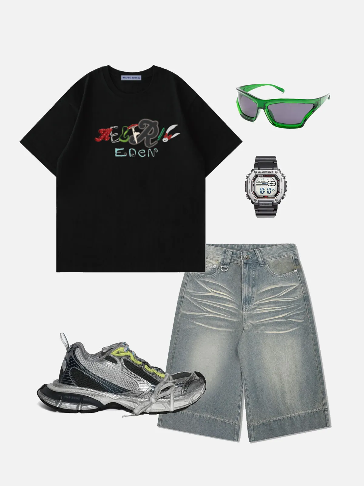 Aelfric Eden 3D Letter Print Tee sold by Aelfric Eden product image thumbnail 4