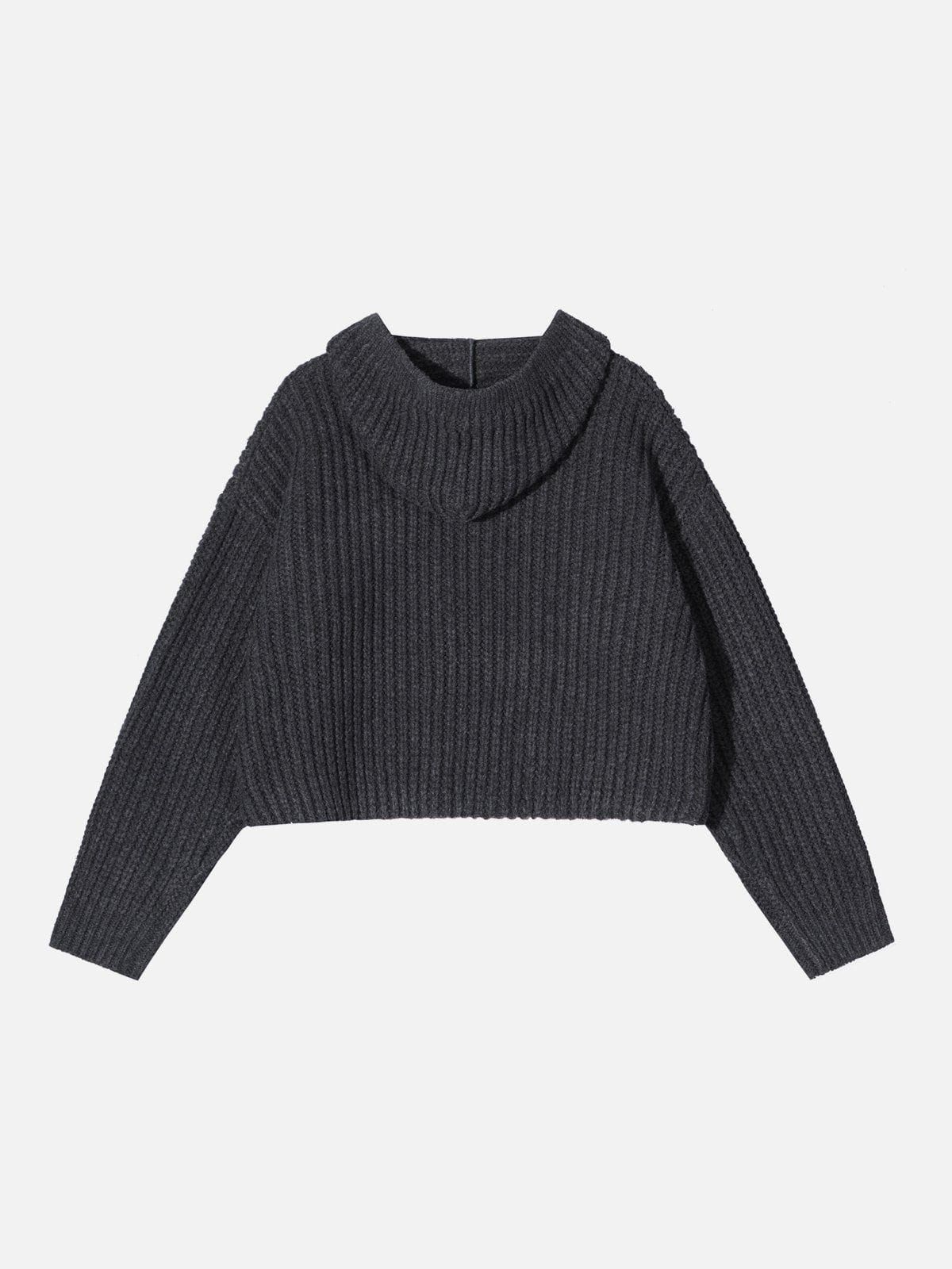 Pentagram Crop Knit Hoodie sold by Aelfric Eden product image thumbnail 7