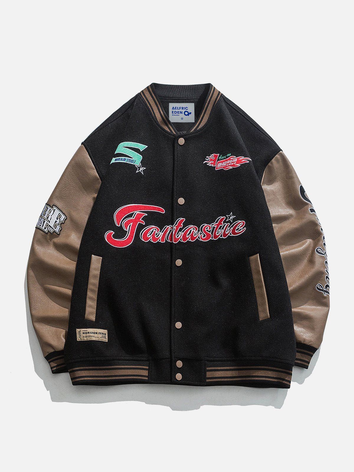 Aelfric Eden Embroidered Letters Varsity Jacket sold by Aelfric Eden product image thumbnail 2