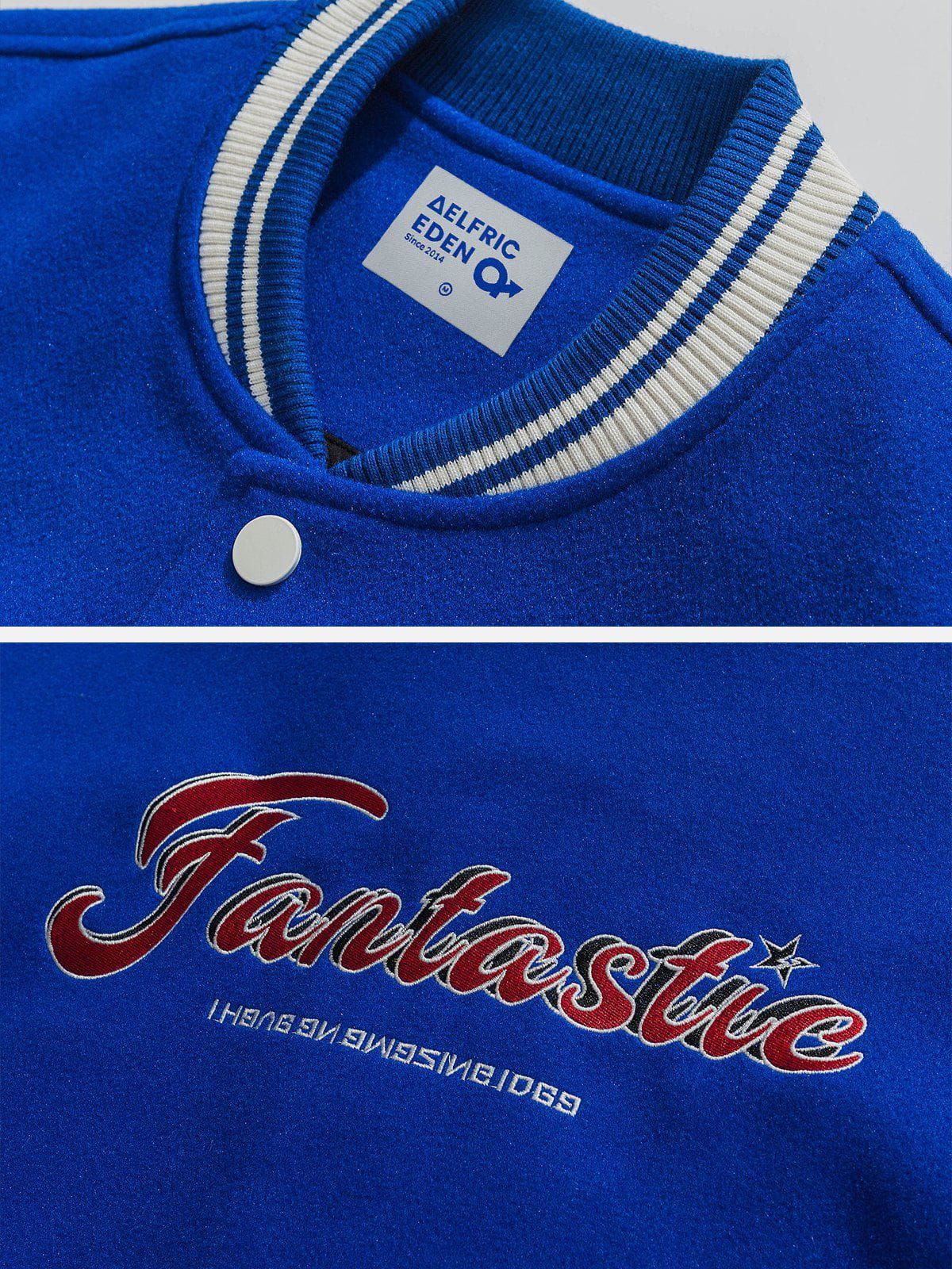 Aelfric Eden Embroidered Letters Varsity Jacket sold by Aelfric Eden product image thumbnail 4